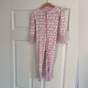 Little Sleepies pastel rainbow zippy